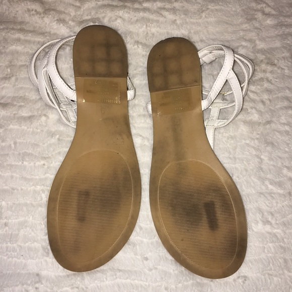 White Gladiator Sandals - Picture 2 of 3